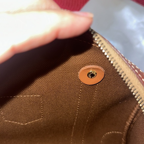 Celine Macadam Pattern Mini Boston Bag Handbag PVC x Leather Dark Brown - Picture 11 of 12